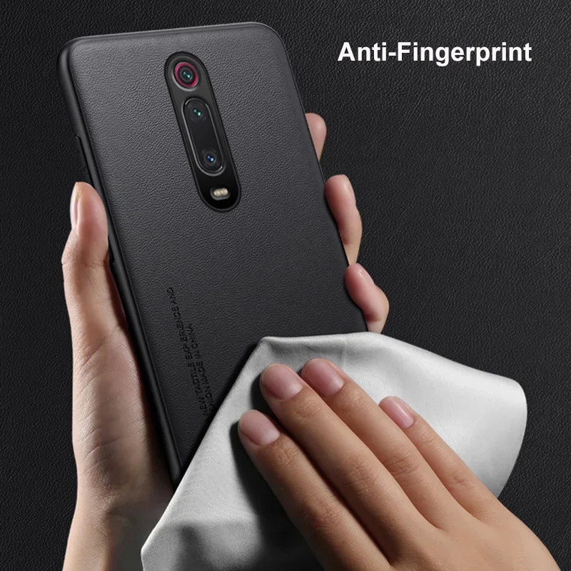 Luxury PU Leather Matte Shockproof Phone Case - Silicone Protection Cover