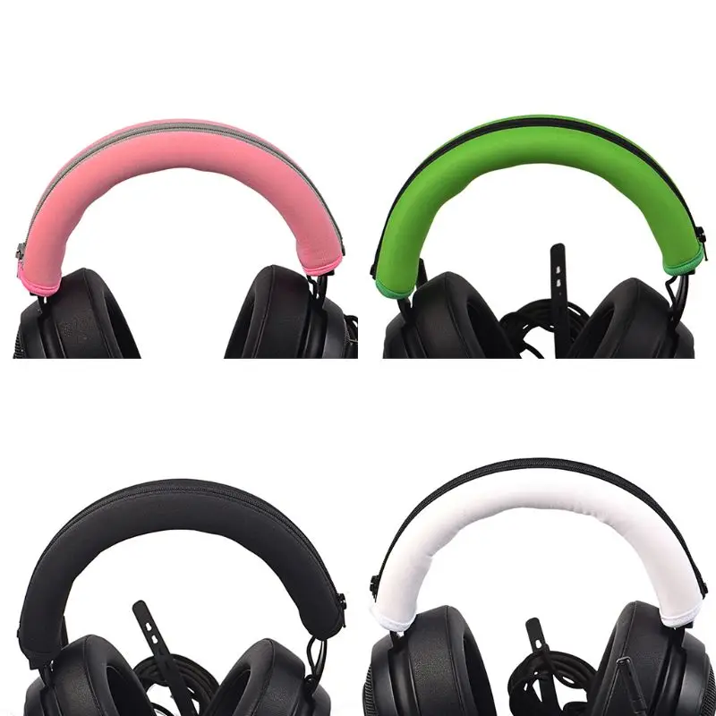 Razer Kraken Pro V2 헤드폰 게임용 헤드 빔 지퍼 커버 교체 용 고품질 폼 이어 패드 쿠션 헤드 밴드