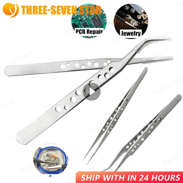 Antimagnetic Jewelry Tweezer  Stainless Steel Tweezers - 1pc Stainless  Steel High - Aliexpress