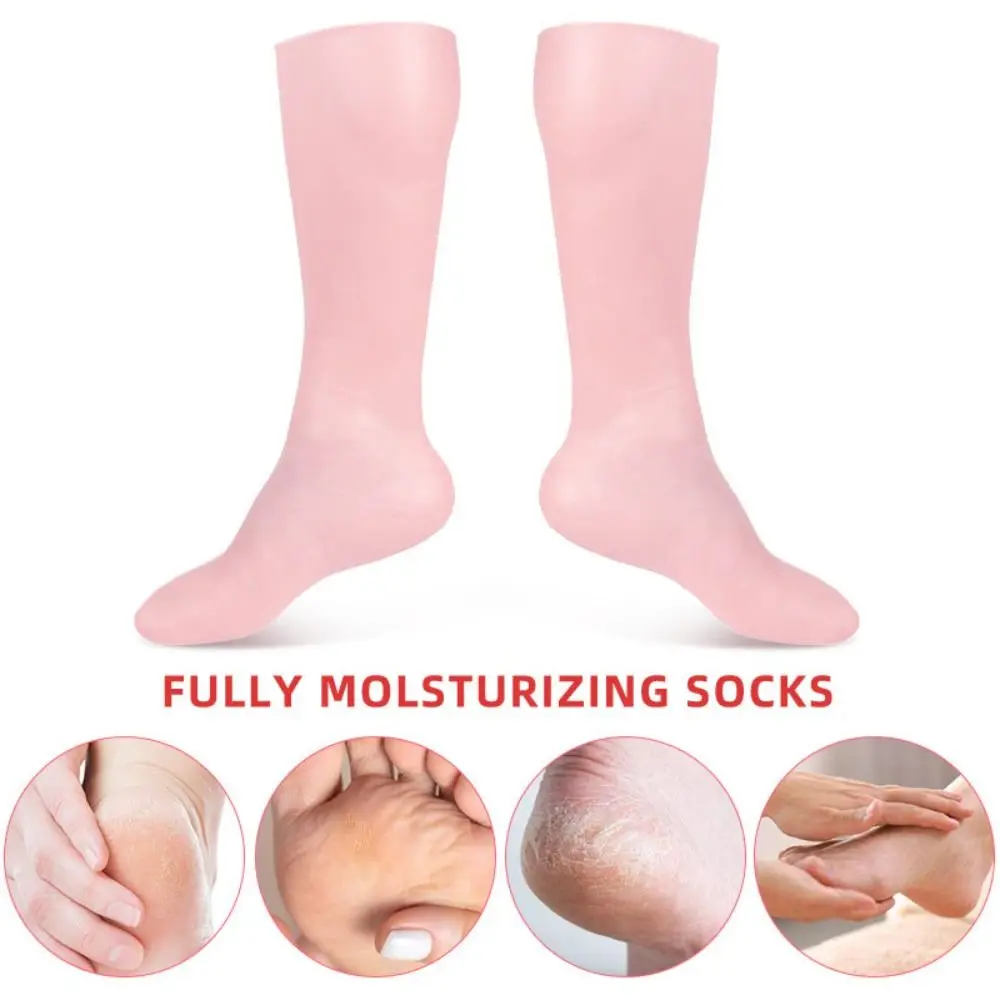 

Feet Care Socks Long Moisturizing Care Socks Silicone Gel Socks Foot Skin Care Feet Protectors Anti Cracking Spa Home Use