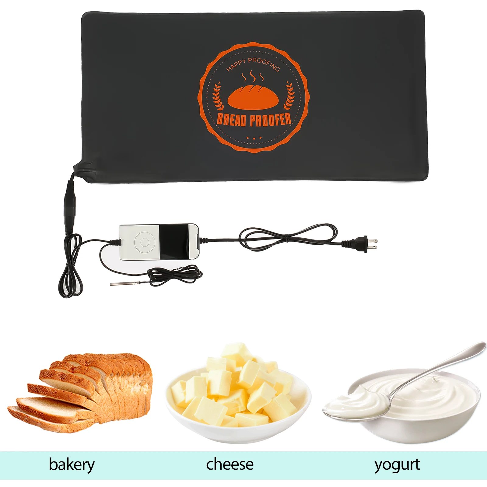 Bread Proofing Mat 50&deg;F-113&deg;F Adjustable Temperature Sourdough Warming Mat with Thermostat Control Sourdough Dough Proofer