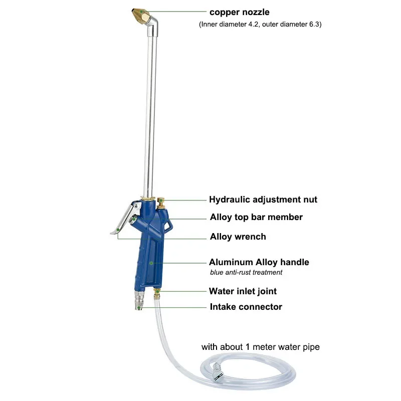 Autowaschpistole Mit Siphonschlauch – 40 Cm Pistole, 120 Cm Schlauch, Für Motorreinigung, Kerosin & Seife