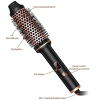 Fer à lisser ionique 3 en 1, fer à friser professionnel, brosse de coiffure chauffante, brosse thermique Anti-brûlure, baguette à boucles 3