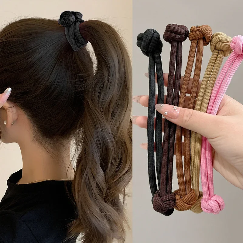 Women's Stretchy Hair Ties Set - Fashionable Elastic Ponytail Holders