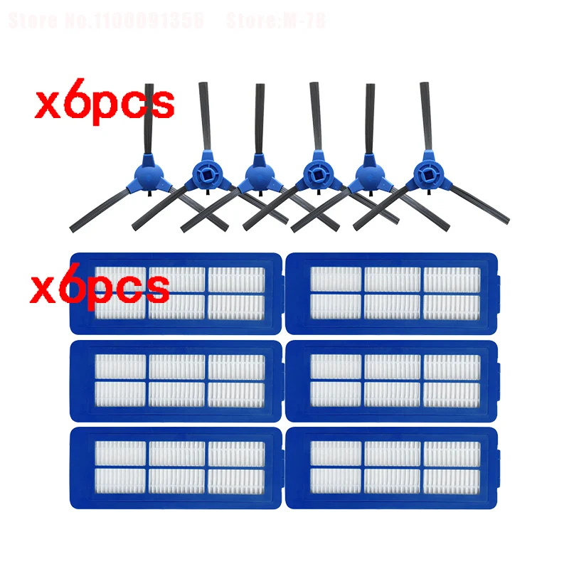 Kit De Repuestos Para Eufy Robovac G10 G20 G30: 1 Cepillo De Rodillo, 4 Cepillos Laterales, 4 Filtros Y 2 Paños De Fregona (modelo De 11 Piezas)