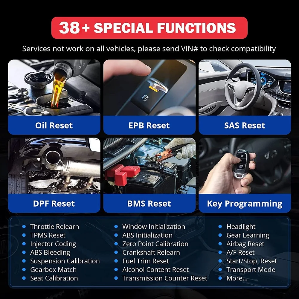 XTOOL D8 자동차 진단 스캔 도구, ECU 코딩, 양방향 제어, 38 개 이상의 서비스, 키 프로그래밍, ABS 블리딩