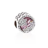 Sparkling Pink Flowers Series Cherry Blossom Daisy Charm Beads Fit Original European 925 Silver Bracelet DIY Women Jewelry Gifts 6