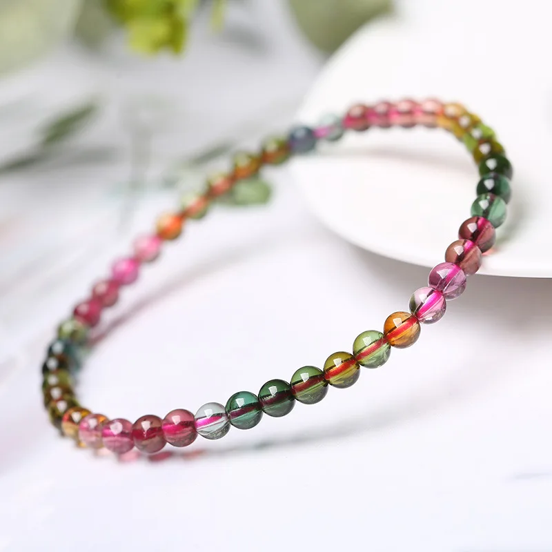 

Турмалиновый браслет с одним кольцом 4,5 мм, мелкие частицы кристаллов, хороший оригинал