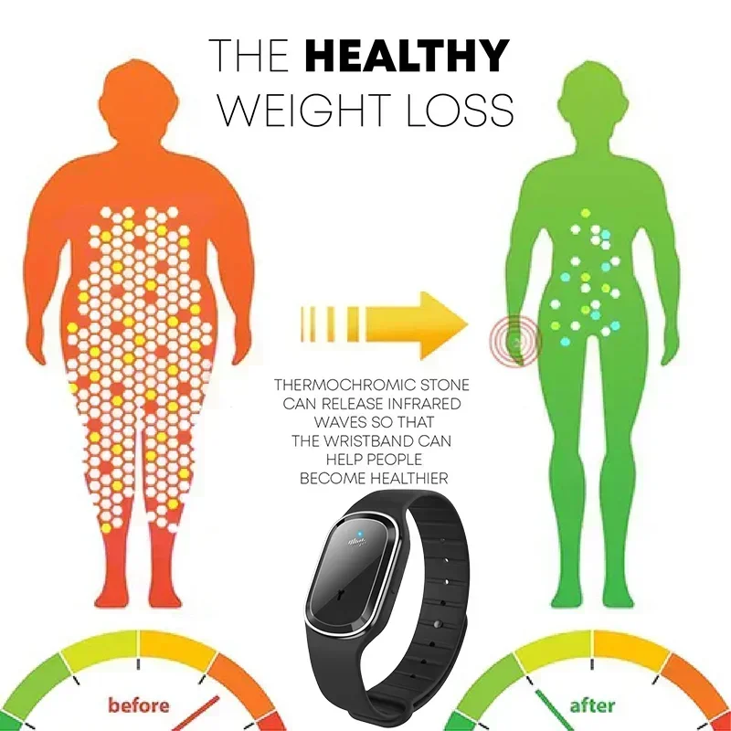 Ultrasonic Body Shape Wristband Health Weight Loss Bracelet Men Women Slimming Health weight loss bracelet