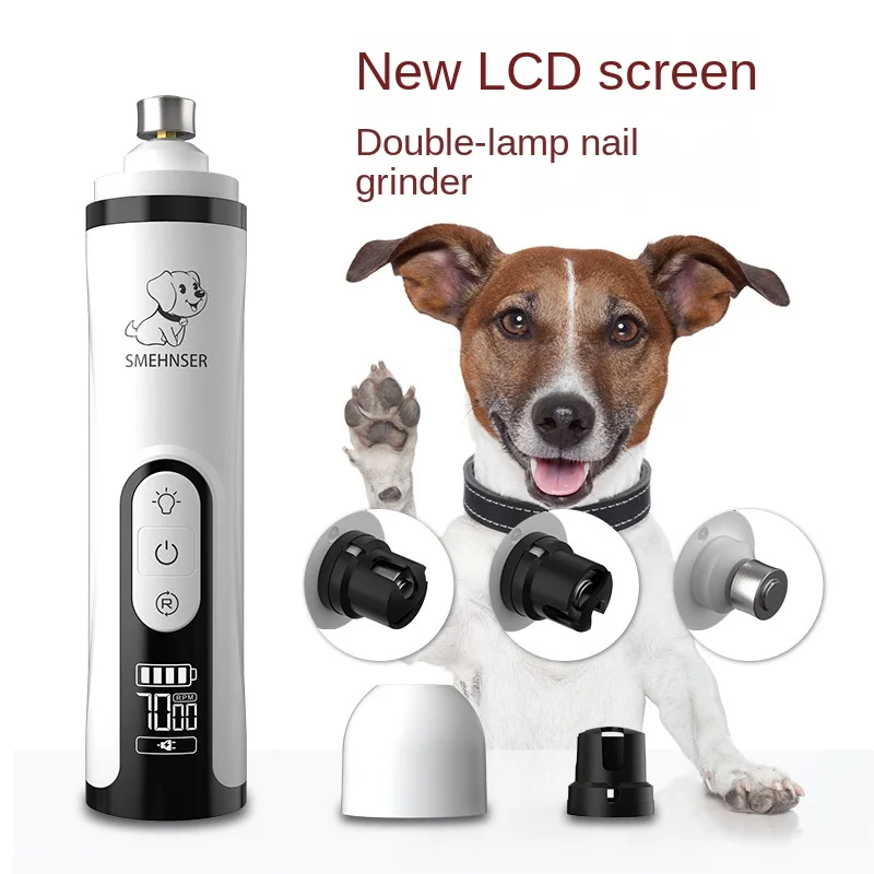 

Electric Pet Nail Grinder LED Light Cat Dogs Nail Clippers USB Rechargeable Paws Nail Cutter Grooming Trimmer Pet Supplies
