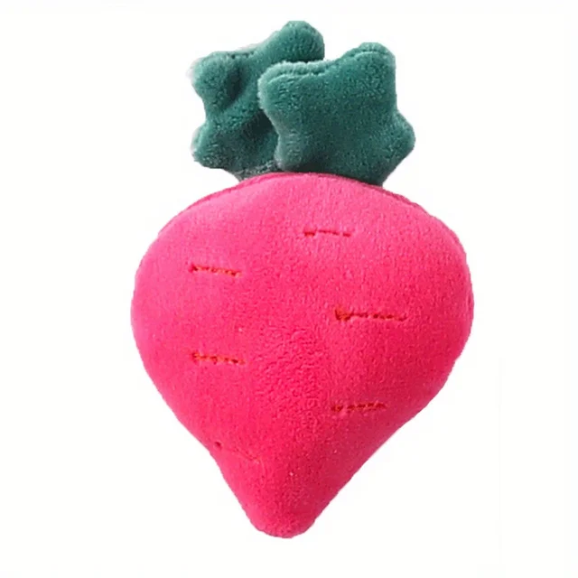 Plush Cat Toys Interactive Kicker Teeth Grinding Fruit Shaped Pet Toy for Kittens 5