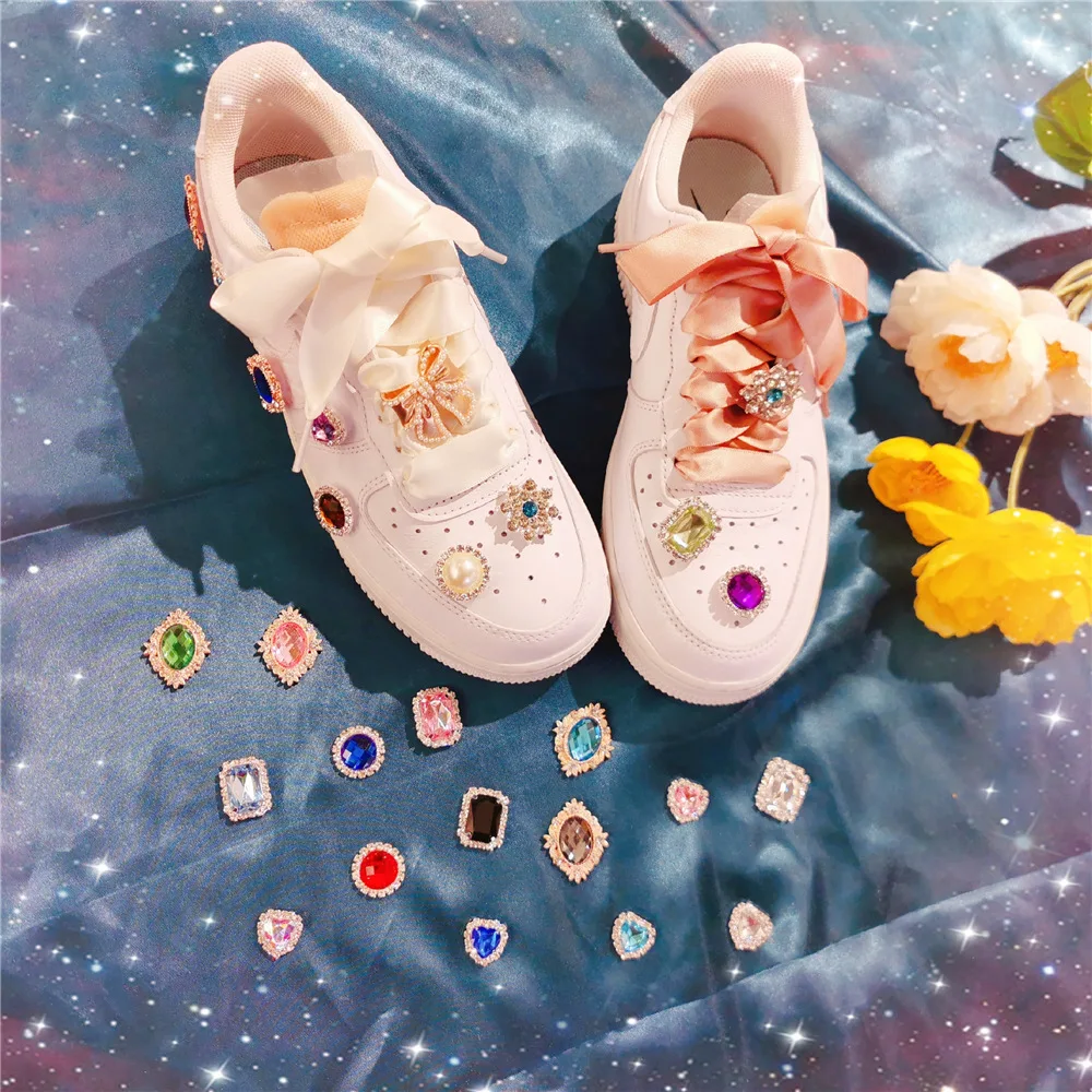 

Блестящие наклейки Стразы для обуви, декоративные наклейки, креативные DIY холщовые спортивные ботинки с наклейками для обуви, аксессуары дл...