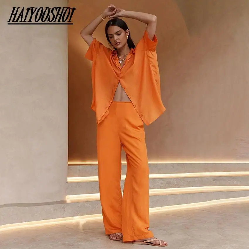 Casual Oversized Womens Trousers Suits 