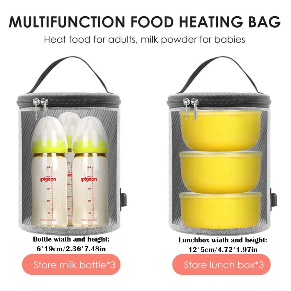 Car Baby Bottle Warmer Portable Newborn Milk Heater Thermostat Bag Smart Display Large Capacity Feeding Warmer Bags 3