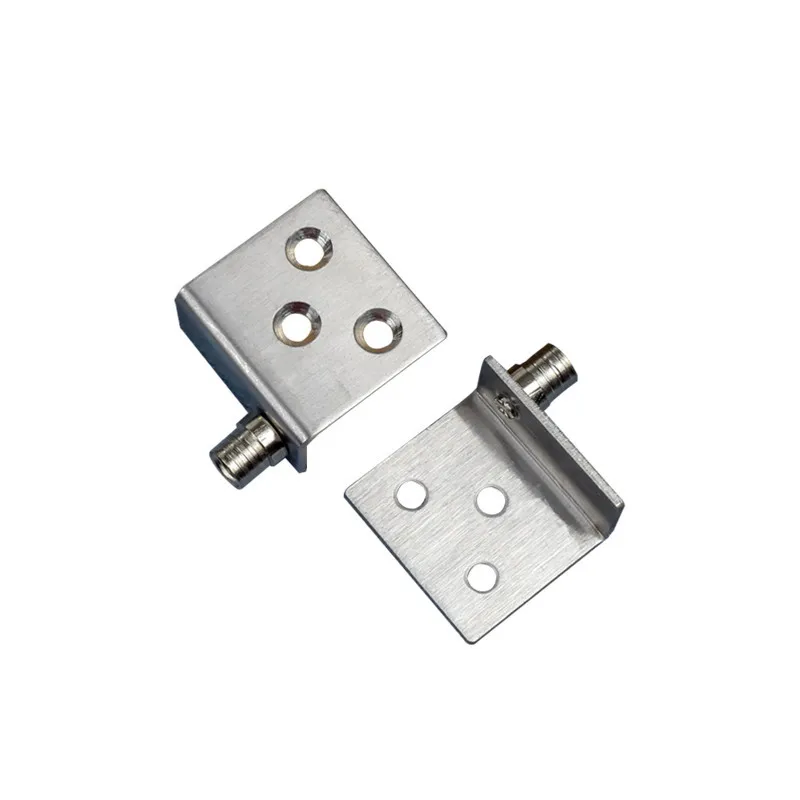 2Pcs Concealed Hinges Invisible Cabinet Up and Down Door Pivot Corner Codes for Wood Panel Cupboard Display Support Bracket