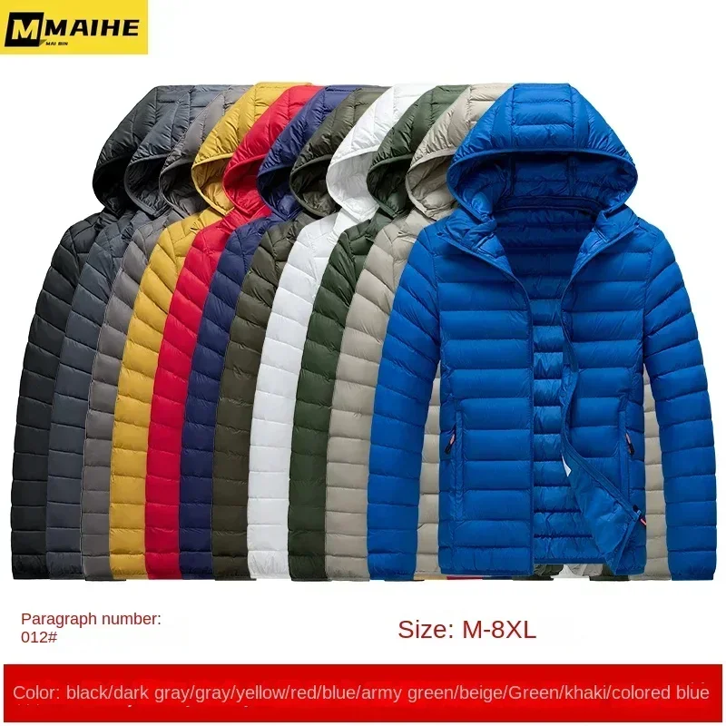 8XL Winter Lightweight Jacket Men's Fashionable All-match