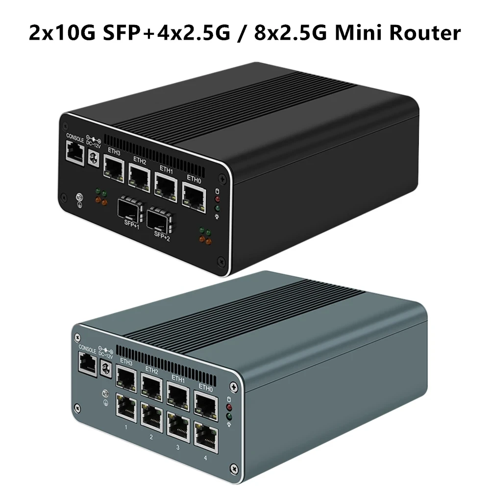 Topton 방화벽 미니 PC 소프트 라우터 Proxmox 서버, 13 세대, 2*10G SFP 4x 인텔 i226-V U300E 8505 i5-1240P, 2 * DDR5 NVMe 2 * SATA, 신제품