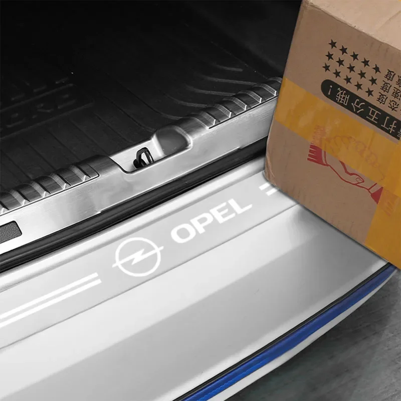 1pcs 자동차 트렁크 투명 보호 스티커 Opel Astra j Insignia Astra Corsa Zafira b Mokka Vivaro Meriva 자동차 액세서리