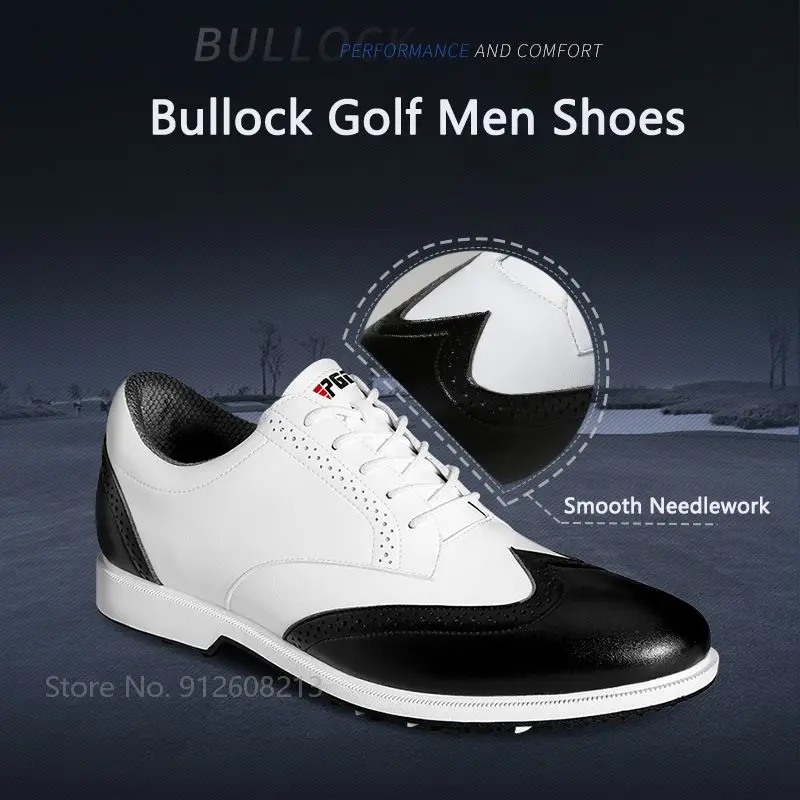 PGM Men Brogue Style Golf Shoes Waterproof Anti-slip Golf Sneakers