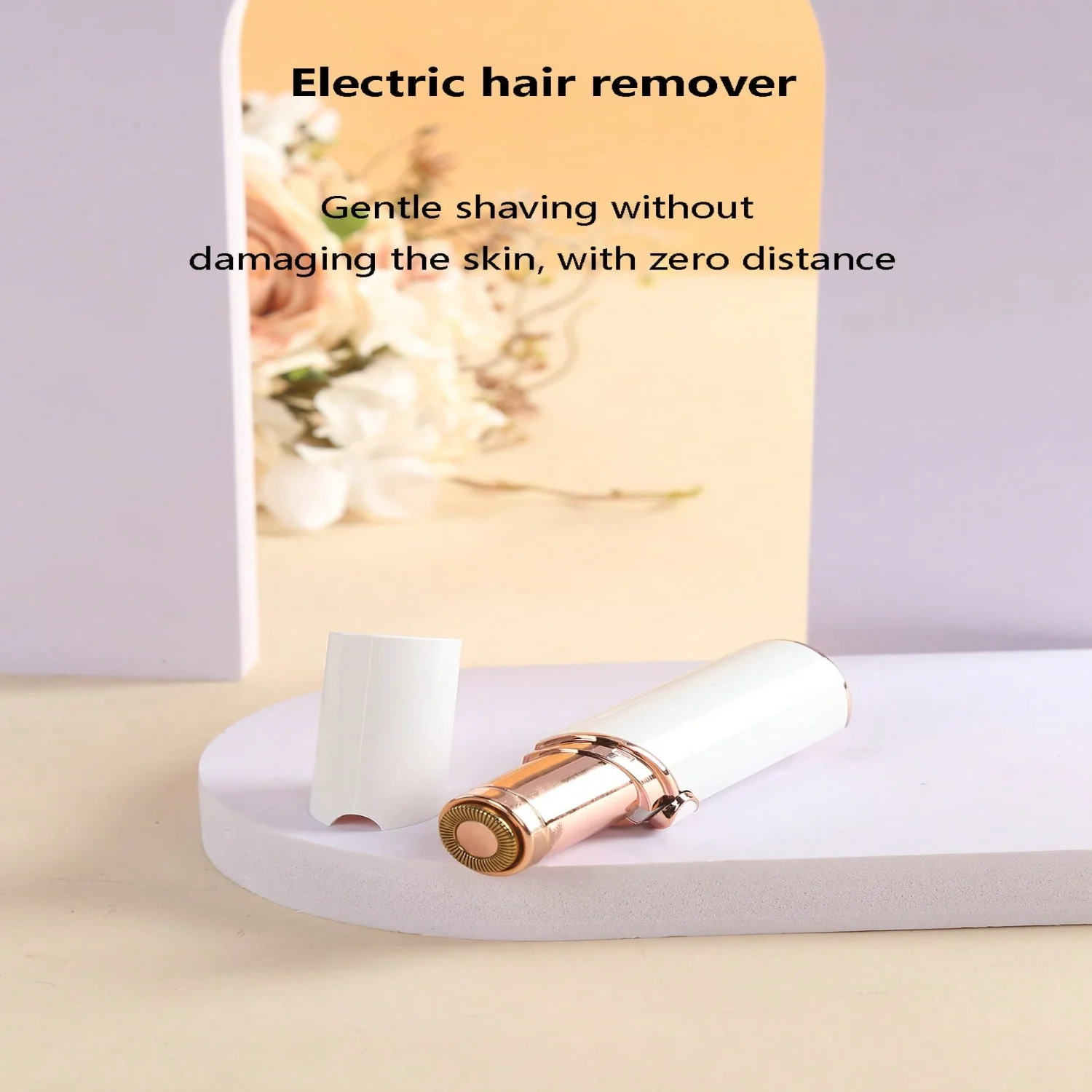 1pc Portable Nose Hair Trimmer,Women's Lipstick Portable Shaver -White And Red;Nose Hair Trimmer Nose Shears -B