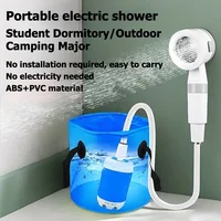 Pas besoin d'électricité, douche de camping portable, pompe de douche de camping extérieure, pompe de douche électrique rechargeable avec affichage numérique intelligent 1