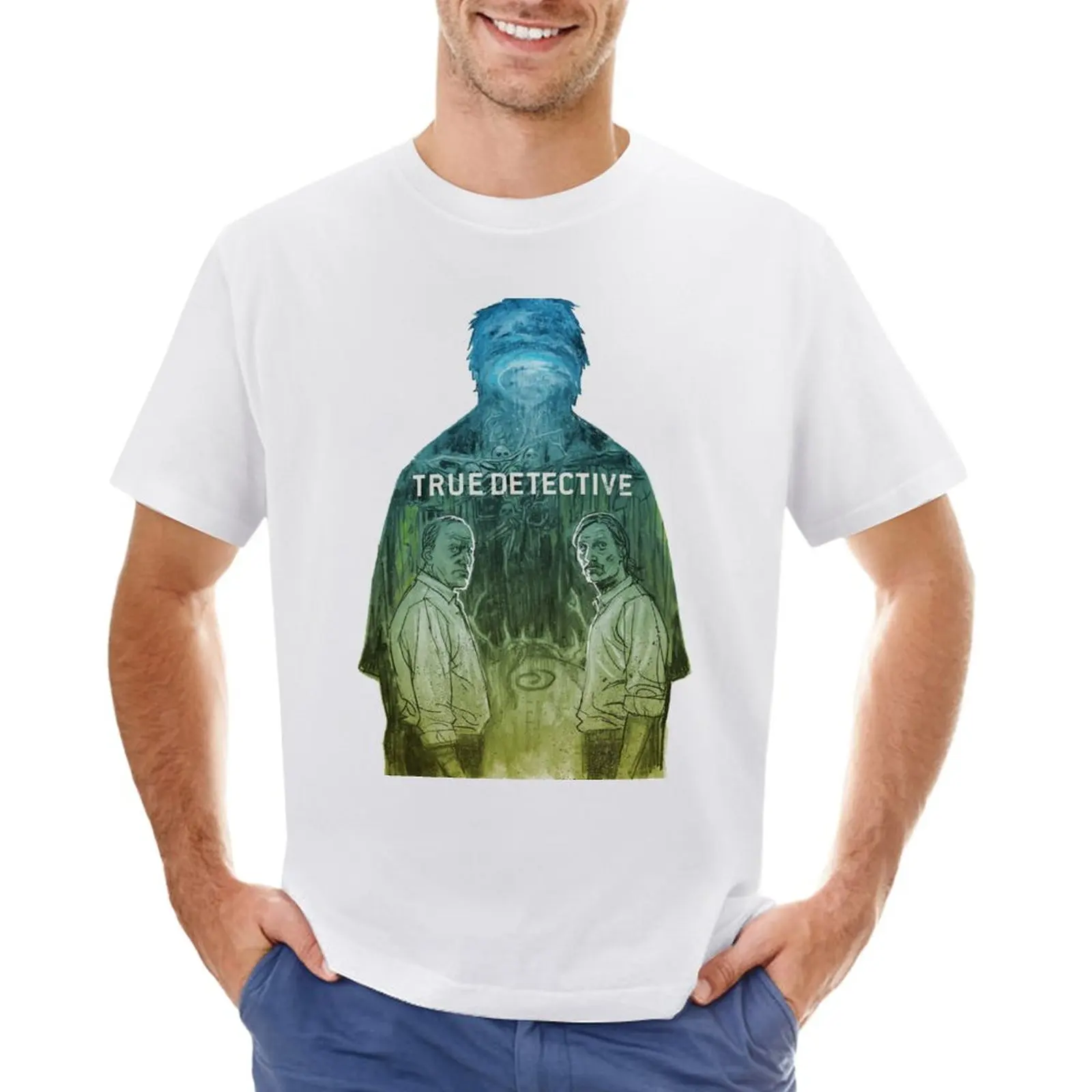 

True Detective T-Shirt cute tops summer clothes boys animal print heavyweight t shirts for men