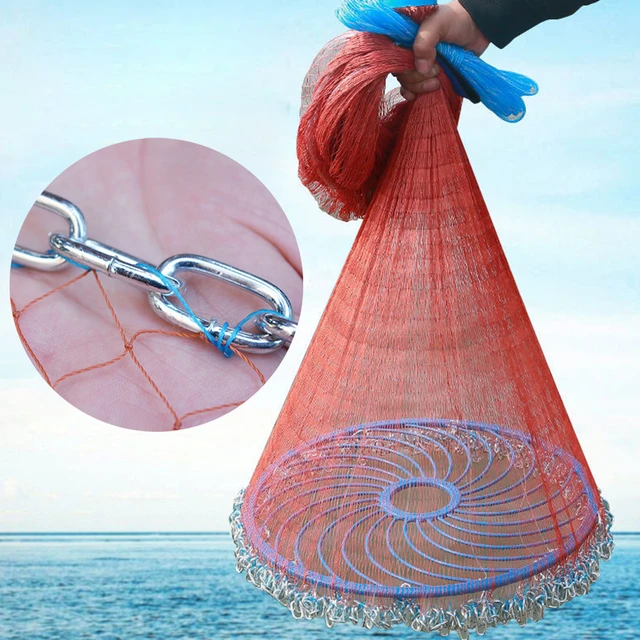 Chain Fishing Net Fishing Landing Net Small Mesh Throw Net With Flying Disc  Cast Net For Fishing High Strength Fishing Network - AliExpress