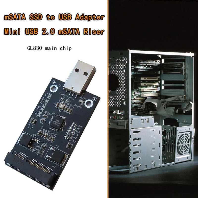 MSATA to USB   ̽, mSATA SSD to USB2.0  ī   , PC SSD ϵ ũ, 30x50 m