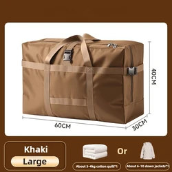 Durable Large - Capacity Oxford Cloth Storage and Packing Bag for Clothes and Blankets (Khaki - L)