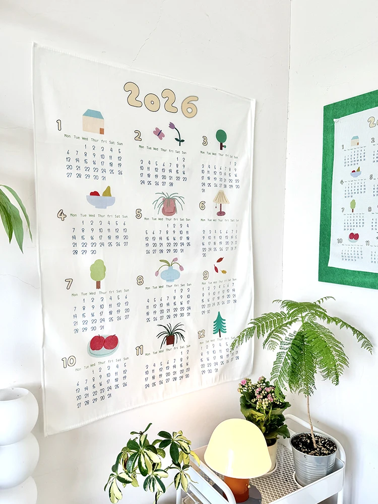 Cute Bedroom Wall Decorative Cloth 2026 Year Cn Hanging Tapestry Korean Sle Cartoon Animation Mixed Fiber Wall Hanging