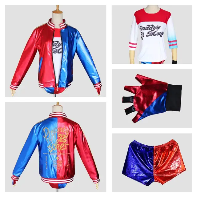 Costumes de Cosplay Harley Quinn pour Bol, Ensemble Veste et Pantalon de  Monstre, Batte de Baseball Gonflable Imbibée - AliExpress