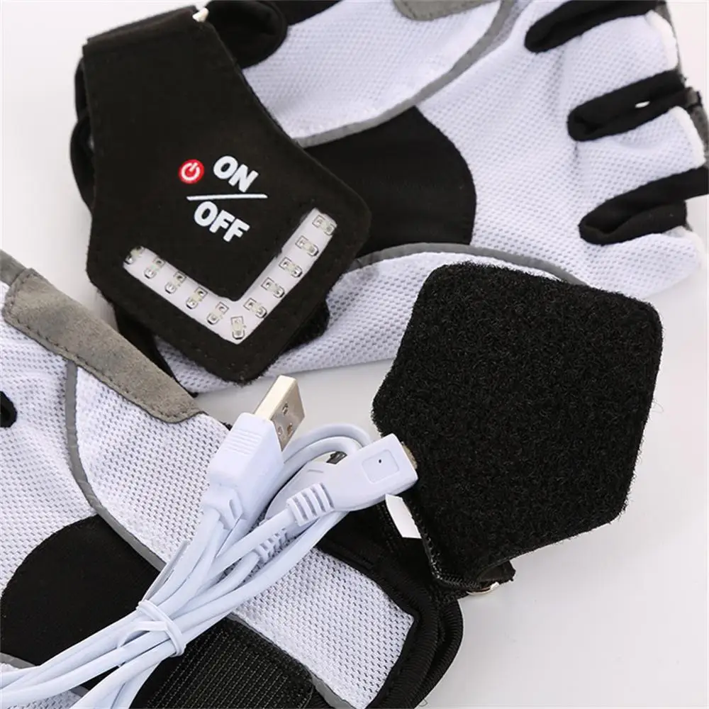 1 Pair Gravity Sensing Cyling Gloves Turn Signal Half Finger Gloves Automatic Warning Light Smart Steering Half Finger Gloves 3