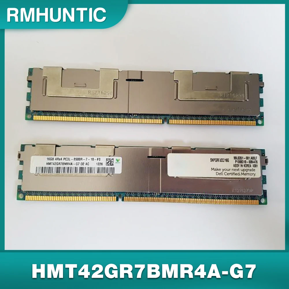 

1PCS 16G 4R×4 PC3L-8500R DDR3 1066 ECC REG For SKhynix Server Memory HMT42GR7BMR4A-G7