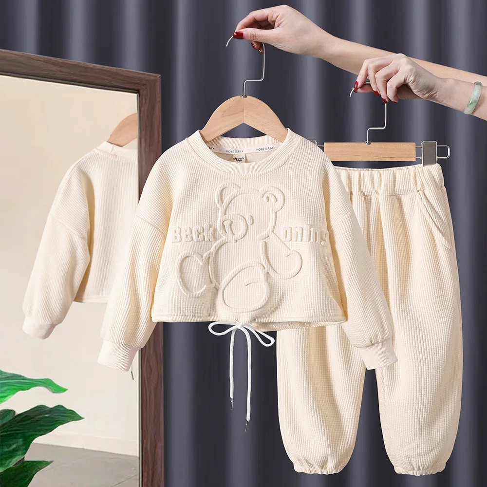 

2023 Autumn Girls' Clothes New Suit Children's Autumn Sports Two-piece Suit Little Girl Baby Casual Sweater Suit Girl Outfit Set