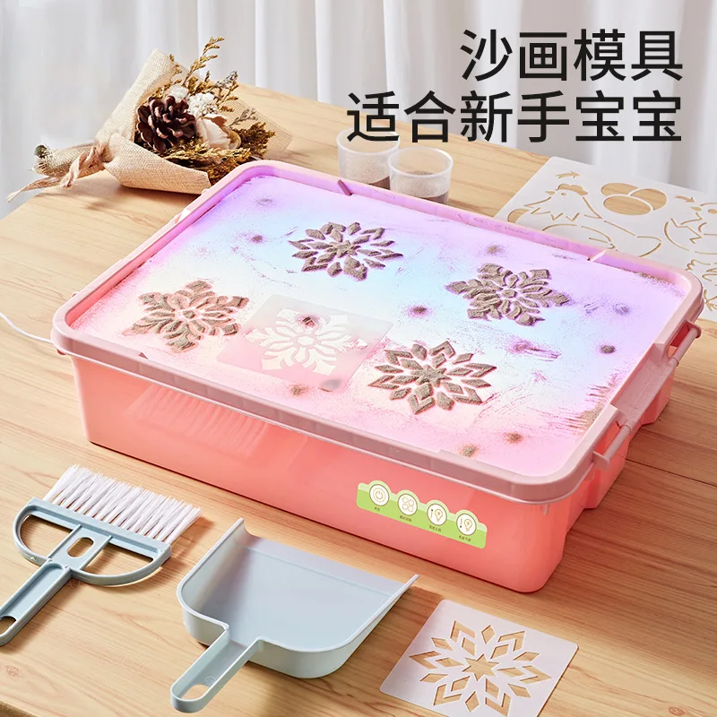 

Children'S Sand Painting Table Diy Toy Wholesale Early Childhood Education Kindergarten Creative Graffiti Drawing Board Puzzle H