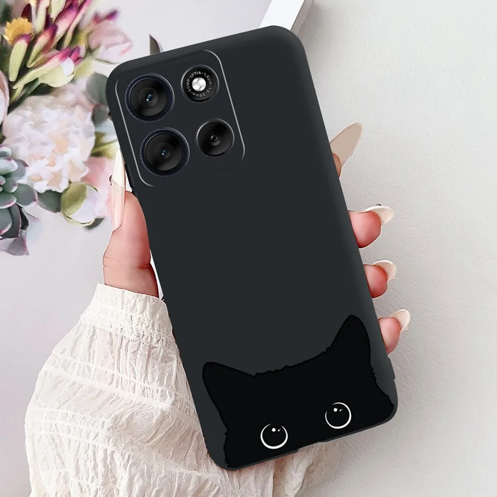 Cute Cartoon Cat & Butterfly Luxury Phone Case – Stylish Protection