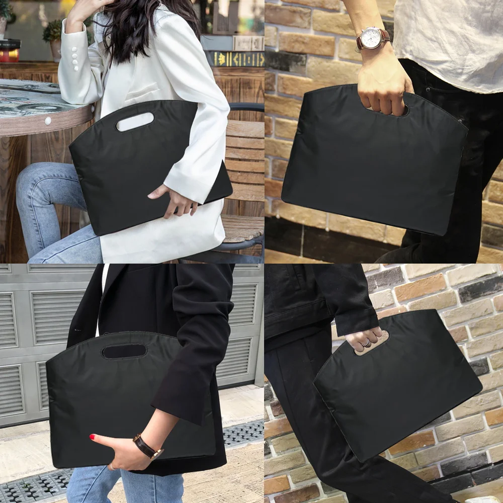 Briefcase Portable Business Document Bag Laptop A4 Office Large Capacity King Print Handbag Information Bag Briefcase Meeting