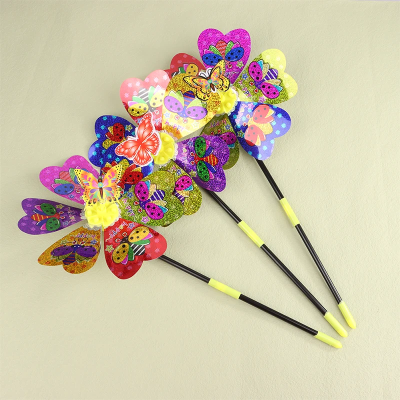 1Pc Cartoon Animal 3D Pinwheel Colorful Sequin Windmill Home Garden Decoration Wind Spinner Whirligig Yard Decor Outdoor Kid Toy wind spinner toys