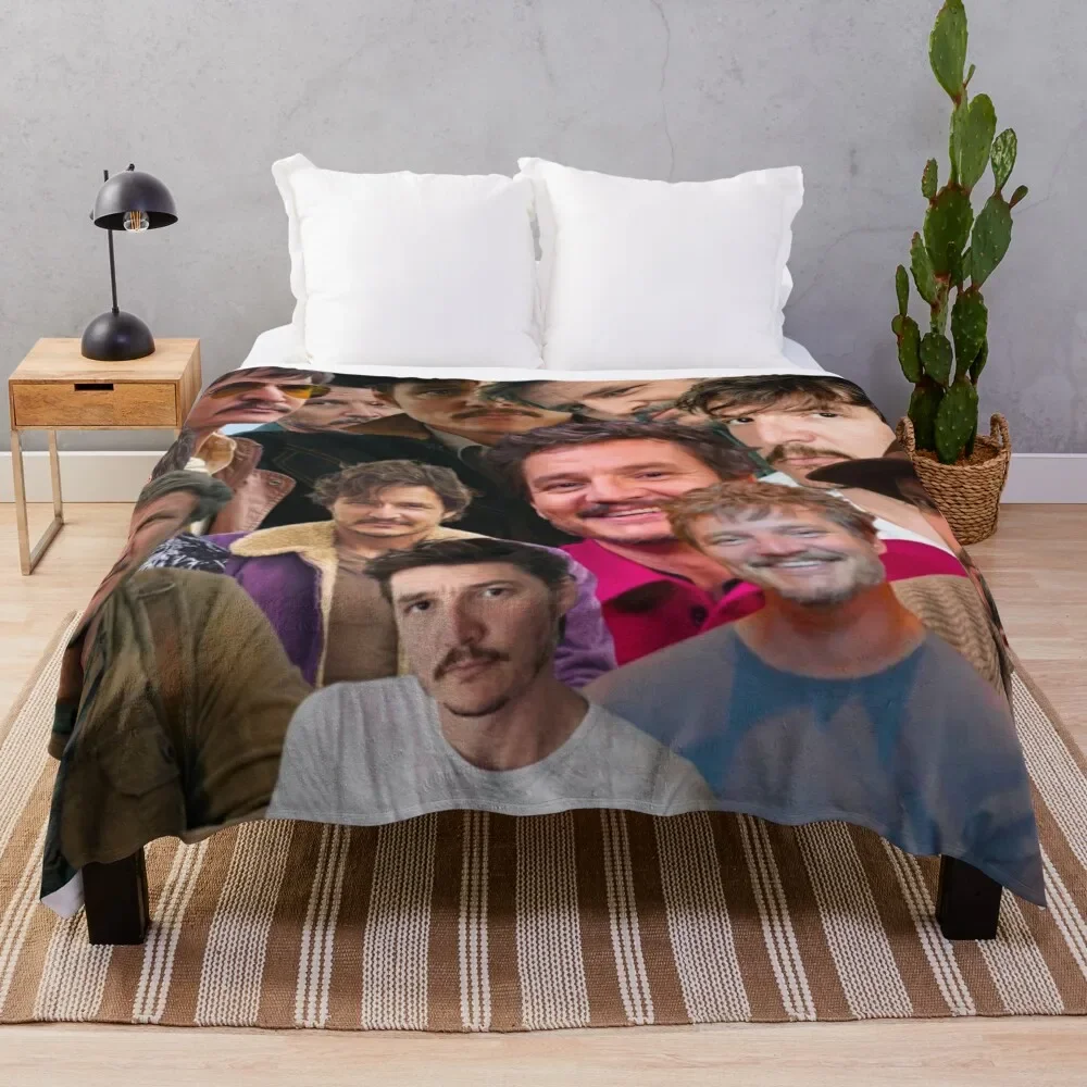 

Pedro pascal Throw Blanket Decorative Throw christmas gifts Soft Big anime Blankets