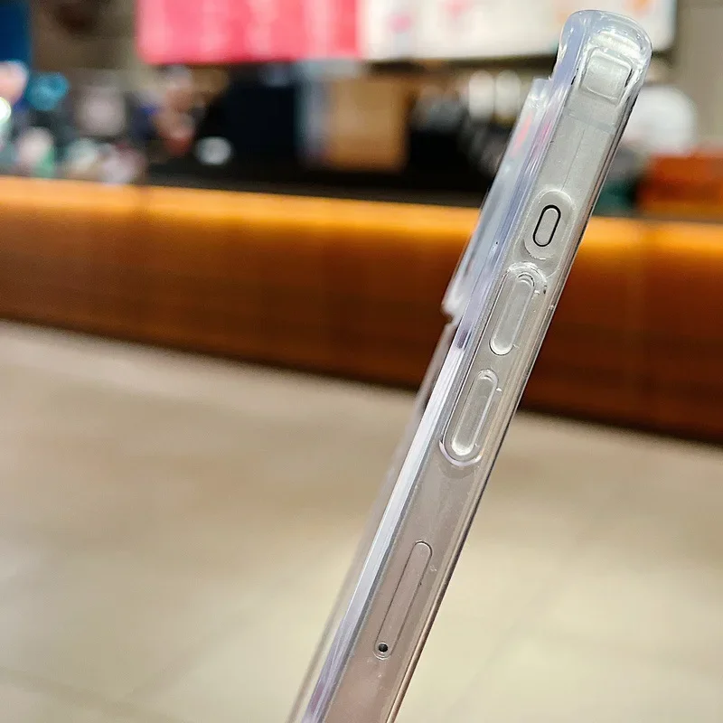 For MagSafe Transparent With Lanyard Mobile phone case For iphone 15 pro max 14 13 12 11 Pro Magnetic wireless charging cover