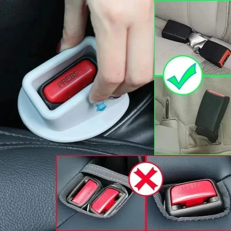 Car Seat Belt Silicone Socket Protective Cover Wear-resistant and Scratch Resistant Car Interior Modification Seat Belt Fastener