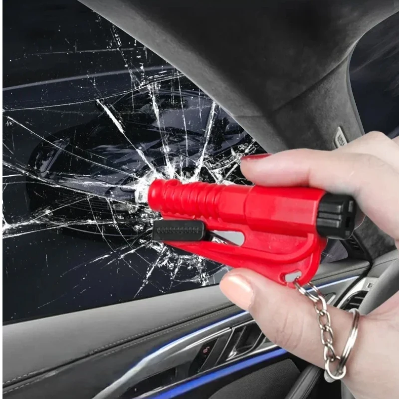 Car Safety Hammer Compact 3-in-1 Car Safety Hammer Window Breaker & Seat Belt Cutter Emergency Rescue Tool for Vehicle Accessories