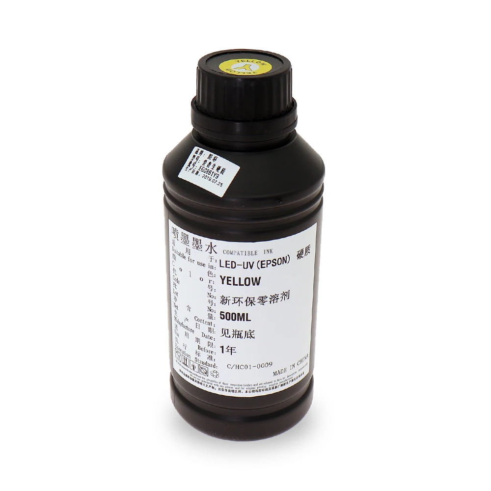 500ML LED UV Ink For DX4 DX5 DX6 DX7 DX10 TX800 XP600 Printhead For Epson 1390 L800 L1800 L805 R1800 R1900 UV Modified Printer
