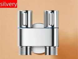 Premium Handheld Bidet Sprayer with Dual Control and Retractable Hose - G1/2 (Silver angle valve)