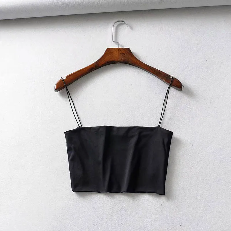 ตัวเลือกสินค้า เสื้อ Crop Top ผ้าฝ้าย แขนกุด เซ็กซี่ 2022