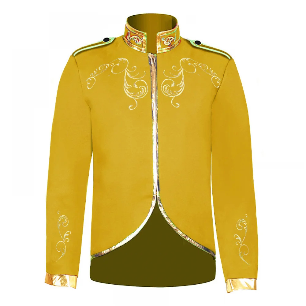 thumbnail image 1 of Chaqueta de uniforme de príncipe para hombre, para desfile de bateristas, para oficiales punk, para desfiles de festivales de música, desfiles militares, disfraz de carnaval, 1 of 5