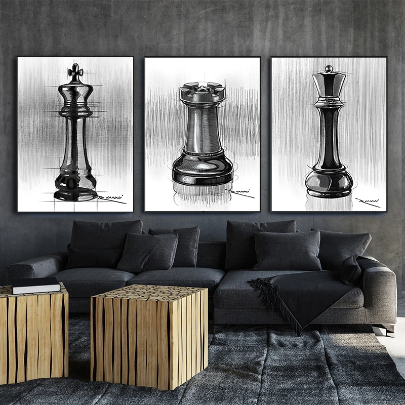 Rook Chess' Poster, picture, metal print, paint by valkry art