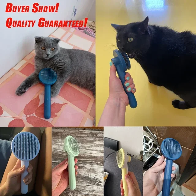 Cat Brush Pet Grooming Brush for Cats Remove Hairs Pet Cat Hair Remover Pets Hair Removal Comb Puppy Kitten Grooming Accessories 6