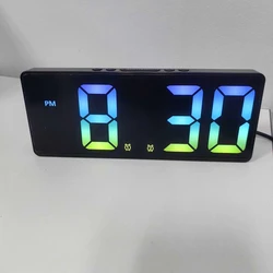 Enhanced Digital Alarm Clock with Voice Control, Temperature Display, Snooze Function, and Night Mode (BCBL)