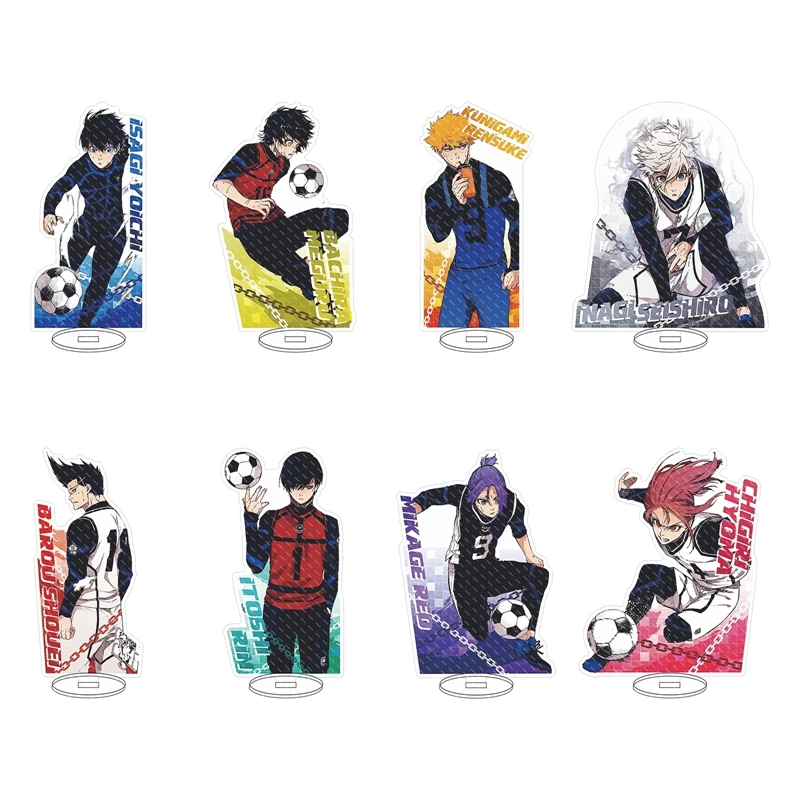 

Anime BLUE LOCK Stand Isagi Yoichi Chigiri Hyoma Bachira Meguru Acrylic Figure Standing Model Plate Cosplay Toy for Gift
